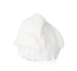 Single snowball isolated on white. Winter activities