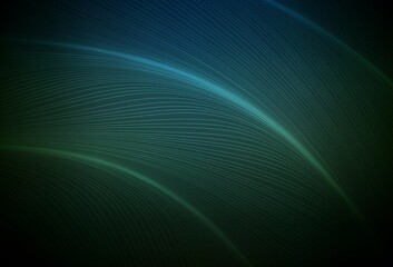 Dark Green vector background with wry lines.