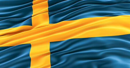 Flag of Sweden, Sweden Waving Flag. swedish background