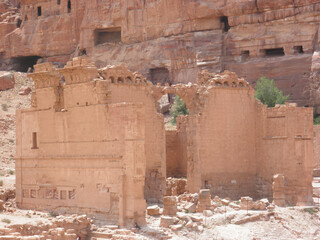 Krolestwo Jordanii zaginione miasto Petra - obrazy, fototapety, plakaty