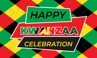 Happy Kwanzaa. Is an annual celebration of African-American culture which is held from December 26 to January 1. African American cultures festival. 