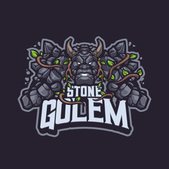 Ston Golem Mascot logo for esport and sport team