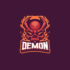 Demon Head Mascot logo for esport and sport team