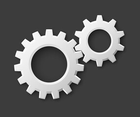 Set service icons image of tools gears parts. Symbols options tools spanner for repair. Settings service spanner pictures. Logo spare parts. Set options logo. Car wrench repair service