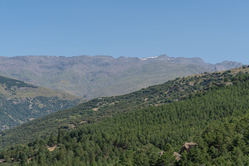Fototapeta na wymiar Mountainous area in the south of Sierra Nevada