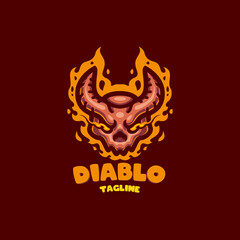 Skull Mascot logo for esport and sport team