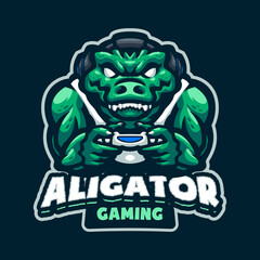 Alligator Mascot logo for esport and sport team