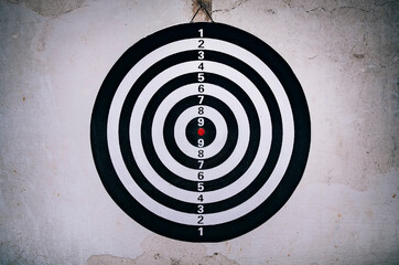 dart board on a wall