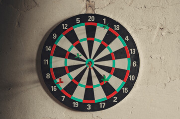 darts on a white background