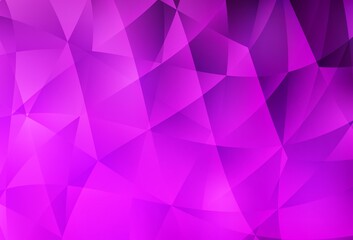 Light Purple vector triangle mosaic template.