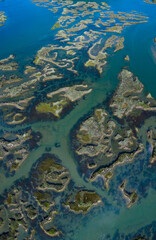 Fototapeta na wymiar Tidal Marsh, Tidal Wetland (MARISMA), Low Tide, Marismas de Santoña, Victoria y Joyel Natural Park, Cantabria, Spain, Europe