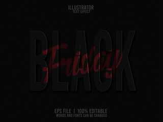 black friday, text effect editable