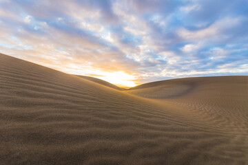 Sunrise in the desert.