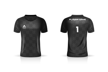 Specification Soccer Sport mockup , Esports Gaming T Shirt Jersey template. mock up uniform . Vector Illustration design