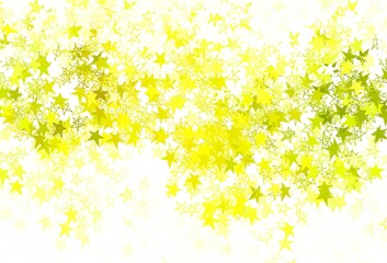 Light Green, Yellow vector background with colored stars.
