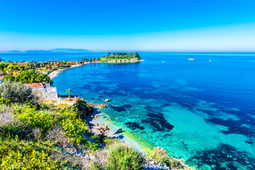 Kusadasi Town seascape view near Aegean Sea in Turkey