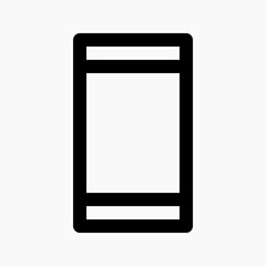 mobile phone icon with portrait orientation as symbol for locked orientation.