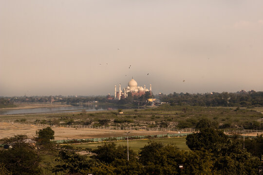 Bird view of Taj Mahal