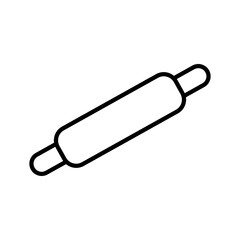 Rolling pin icon, illustration line art design