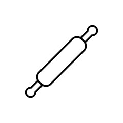 Rolling pin icon, illustration line art design