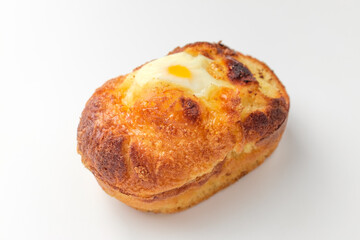 Egg Bread on White Background