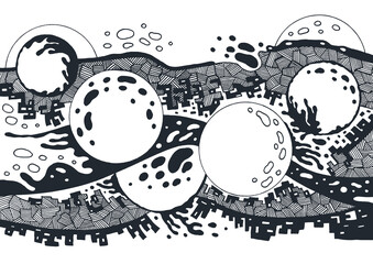 Obraz premium Hand Drawn Abstract Background. Vector Illustration