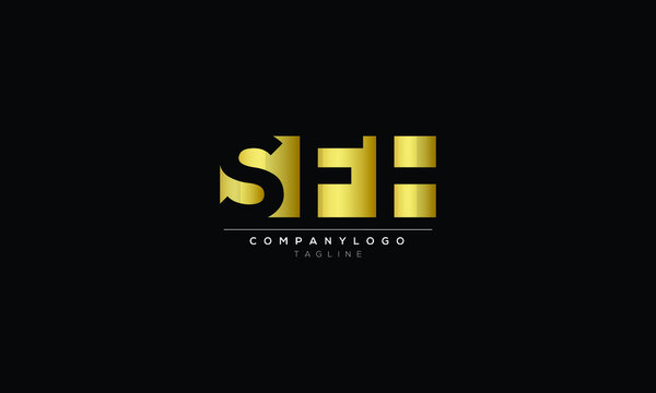 SFF SFH Abstract initial monogram letter alphabet logo design