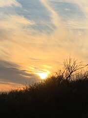 sunset in the mountains