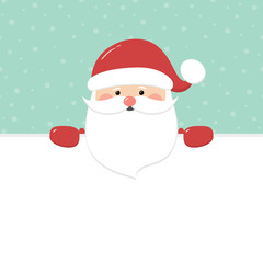Santa Claus on empty background. Christmas ornament. Vector