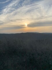 sunrise in the mountains
