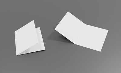 Blank white sheet for mockup and presentation design. 3d illustration.