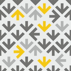 Arrows seamless geometric pattern in pop art style