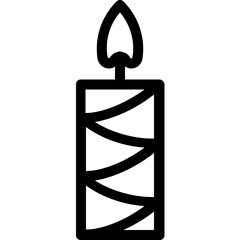 
Candle Flat Vector Icon 
