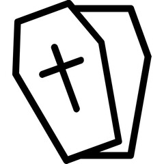 Obraz premium Coffin Flat Vector Icon 