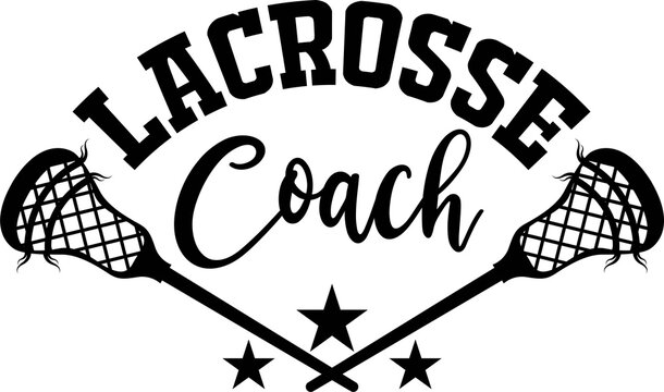 Lacrosse Coach On The White Background. Vector Illustration