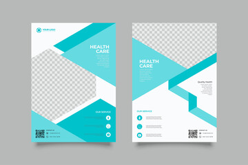 health care cover template design for a report and medical brochure design, flyer, leaflets decoration for printing and presentation vector illustration