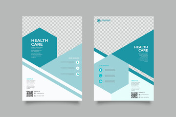 health care cover template design for a report and medical brochure design, flyer, leaflets decoration for printing and presentation vector illustration