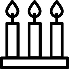 
Candle Flat Vector Icon 
