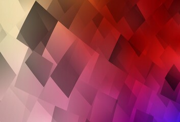 Light Red, Yellow vector background in polygonal style.