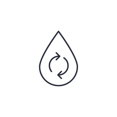 Save water icon isolated on white background. Recycle symbol modern, simple, vector, icon for website design, mobile app, ui. Vector Illustration
