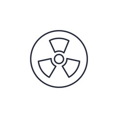 Nuclear icon isolated on white background. Radiation symbol modern, simple, vector, icon for website design, mobile app, ui. Vector Illustration