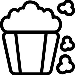 
Popcorn Flat Vector Icon
