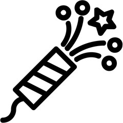 
Firework Rocket Flat Vector Icon 
