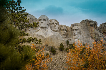 A classic view of Mount Rushmore.