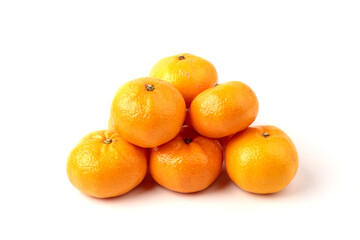 Mandarin-Honey Murcott oranges on white background, Golden orange to celebrate the Chinese festival.