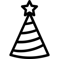 
Santa Hat Flat Vector Icon 
