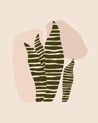 Abstract leaves background vector illustration with leaves.