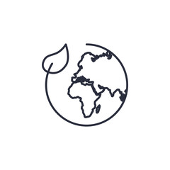 Eco world icon isolated on white background. Environmental symbol modern, simple, vector, icon for website design, mobile app, ui. Vector Illustration
