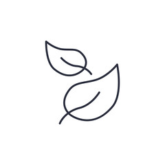 Leaves icon isolated on white background. The environment symbol modern, simple, vector, icon for website design, mobile app, ui. Vector Illustration