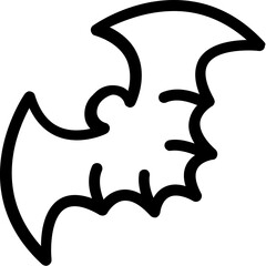 
Halloween Bat Flat Vector Icon
